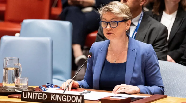 UK Foreign Secretary Yvette Cooper, alongside her French and German counterparts, urged Iran against "escalatory action"