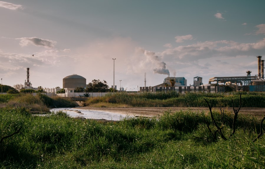 The Groupe Chemique Tunisien factories pump radioative phosphogypsum, sulfuric acid and other toxic compounds into the sea, and flare noxious gases into the air as the produce fertilizer from Tunisia's main natural resource, phosphate.