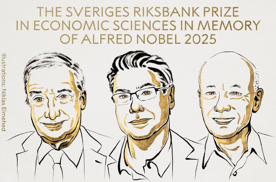 Joel Mokyr (US-Israel), Philippe Aghion (France) and Peter Howitt (Canada) win economics Nobel