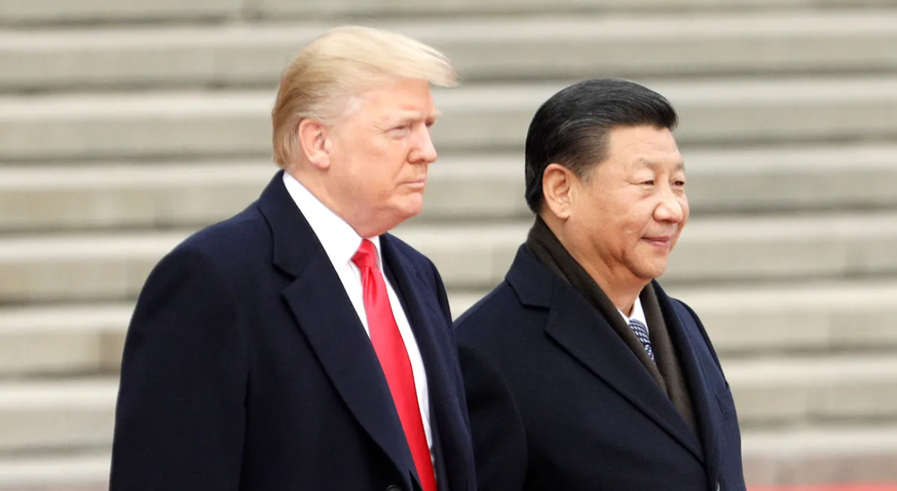 Xi Jinping and Donald Trump in 2017