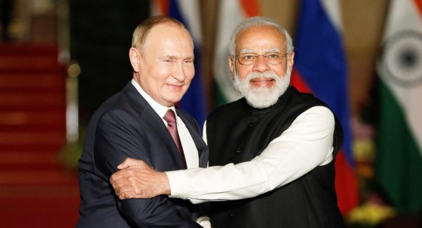 Indian Prime Minister Narendra Modi and Russian President Vladimir Putin