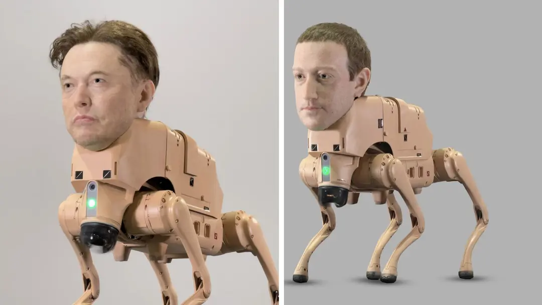 Robotic Dogs with Elon Musk and Mark Zuckerberg image