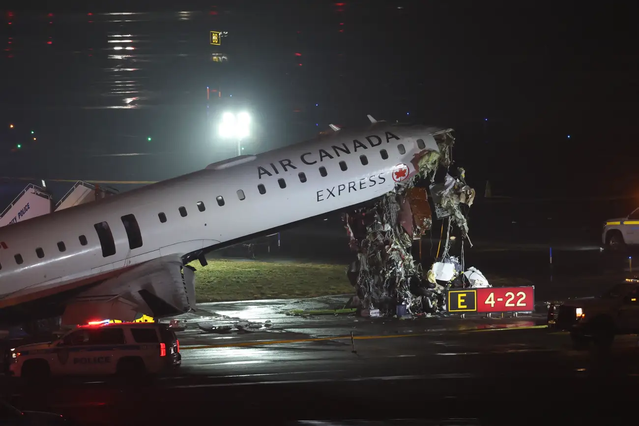 Two Pilots Killed in Air Canada Jet and Fire Truck Collision at LaGuardia Airport