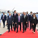 U.S. Special Envoy Steve Witkoff and Jared Kushner walk with Pakistan's Chief of Defence Forces and Chief of Army Staff Field Marshal Asim Munir, and Pakistani Deputy Prime Minister and Foreign Minister Mohammad Ishaq Dar after arriving for peace talks with Iranian officials in Islamabad, Pakistan, Saturday, April 11, 2026